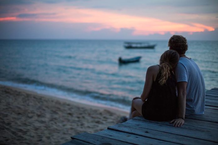 A perfect sunset at Koh Rong Sanloem - Cambodia.