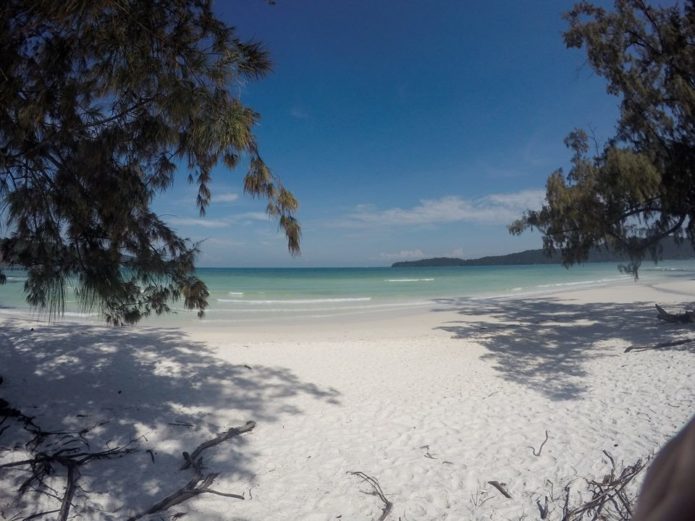 Undisturbed sea views in Koh Rong Snaloem.