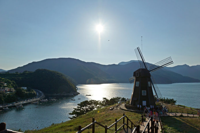Geoje Island windmill, South Korea.