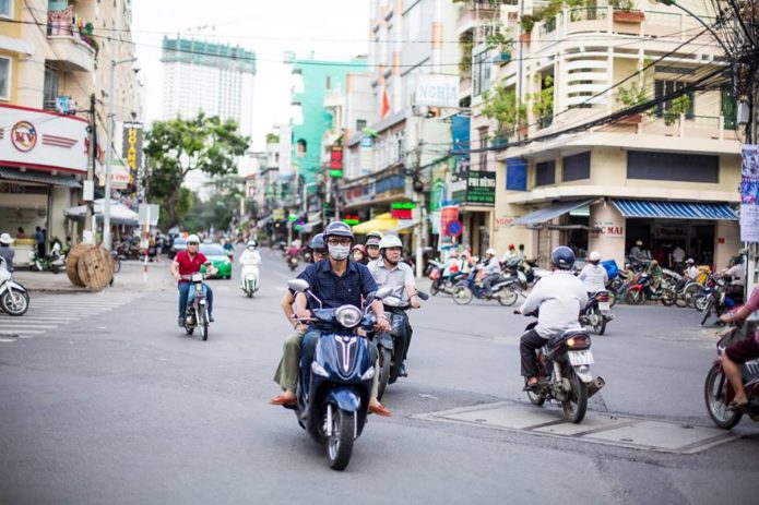Ho Chi Minh City motorbikes, Vietnam.