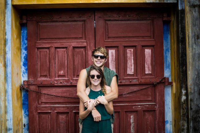 Imperial City, Hue, Vietnam. Couple