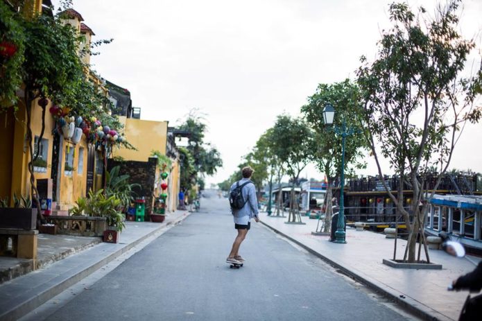 Skating in Hoi An.