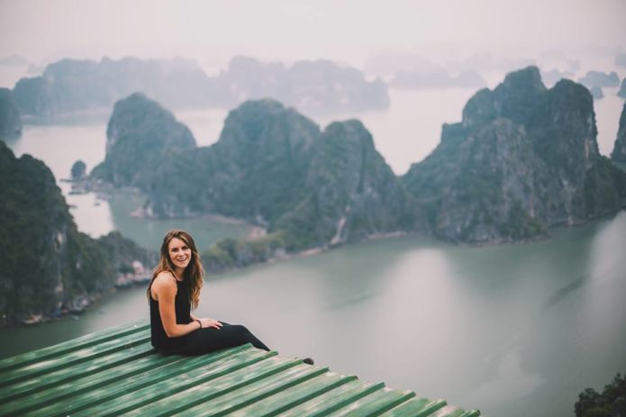Top of bai Tho Mountain, Vietnam.