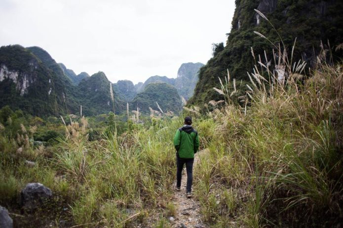 Hiking in Cat ba, Vietnam.