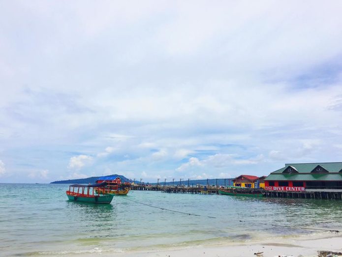 A stuning view of the Sihanoukville bay in Cambodia.