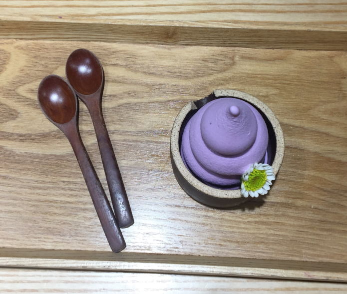Cafe Bora Purple Sweet Potato Ice Cream.
