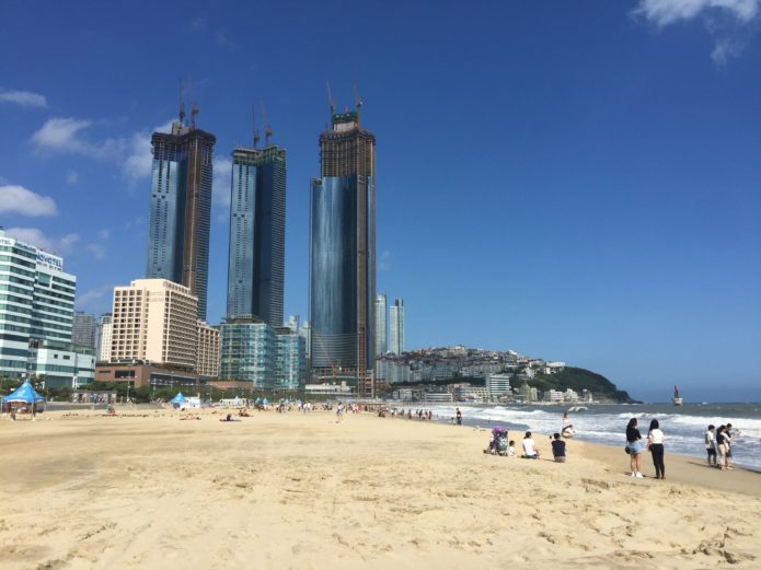 The gorgeous Haeundae Beach.