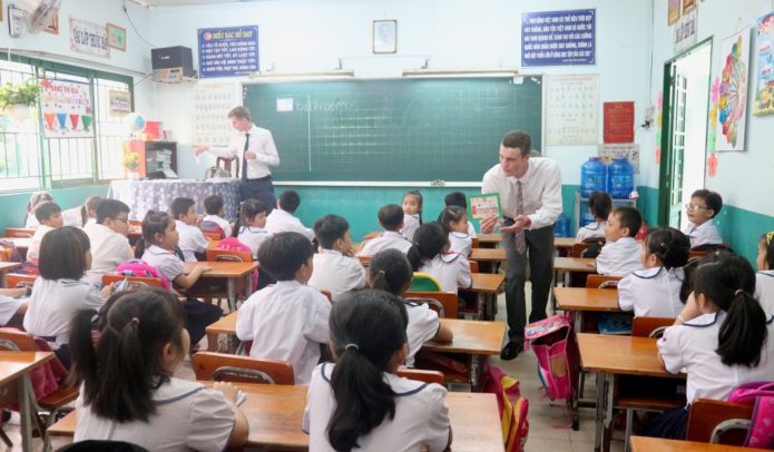 Doing the in-class TESOL course in Vietnam.