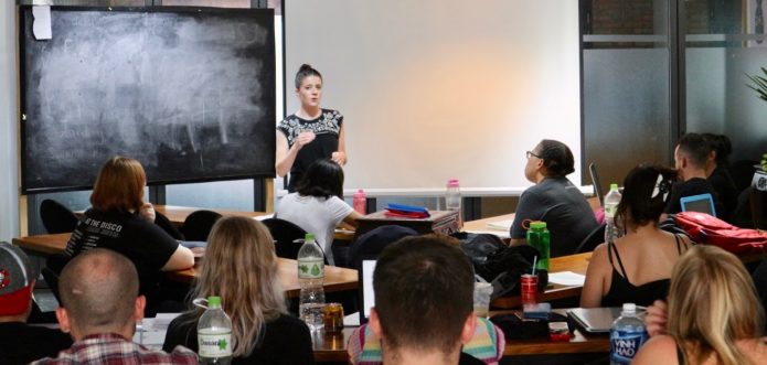 Teaching in front of peers, Tesol course, Vietnam