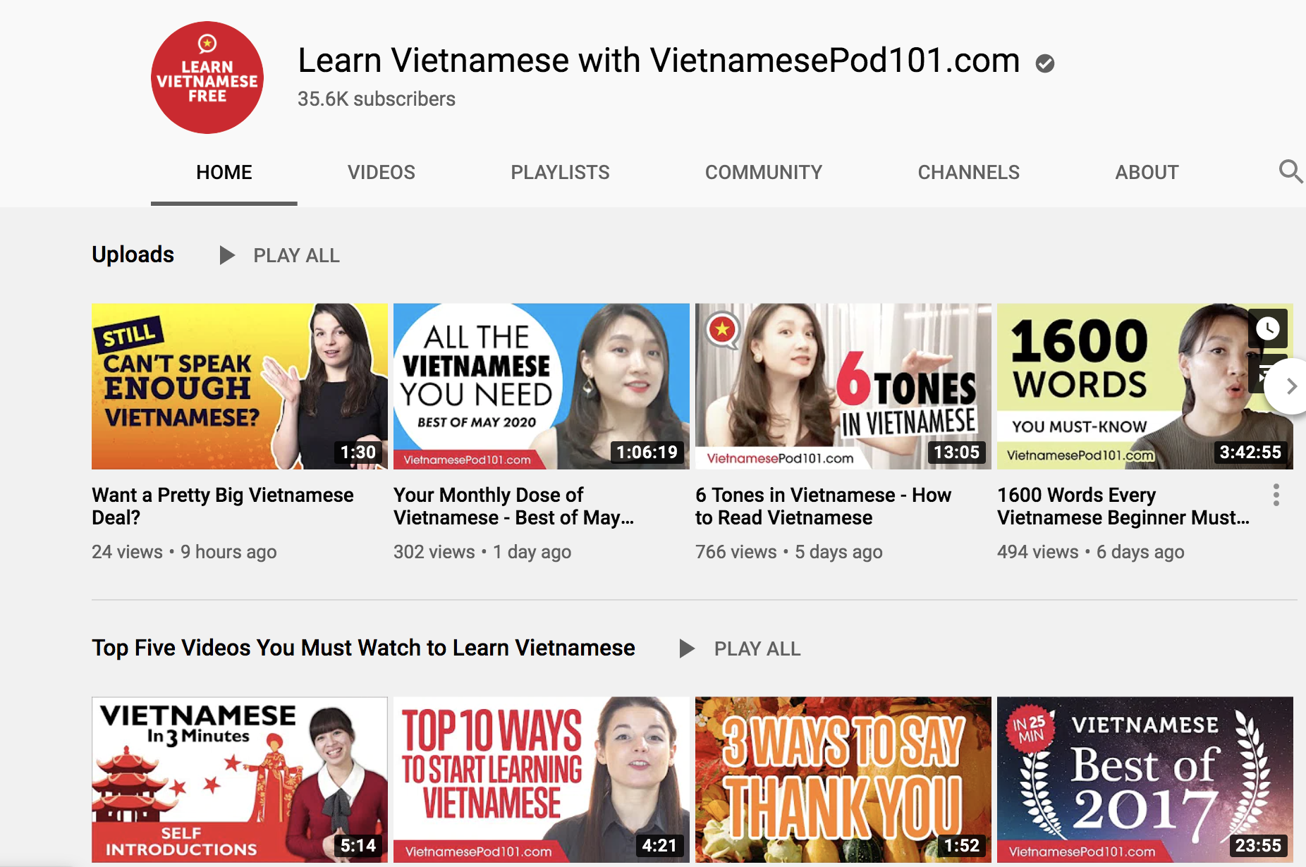 vietpod101 on youtube