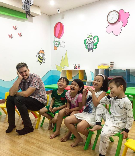 Eddie teaching , Vietnam.
