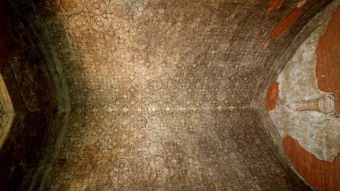 Ceiling frescoes in Sulamani Temple Bagan