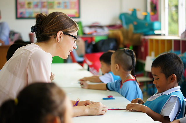 Teaching practice during TESOL course in Thailand