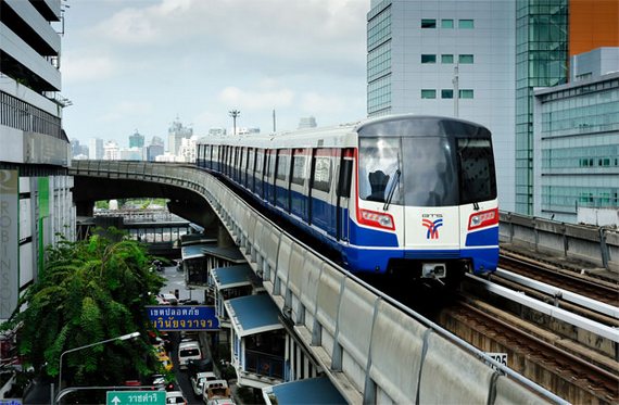 The BTS Skytrain in Bangkok, Thailand