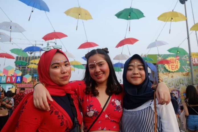 Girls at WETHEFEST, looking sharp, Jarkata.