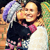 This girl loves how she has the unique opportunity to teach English in Thailand