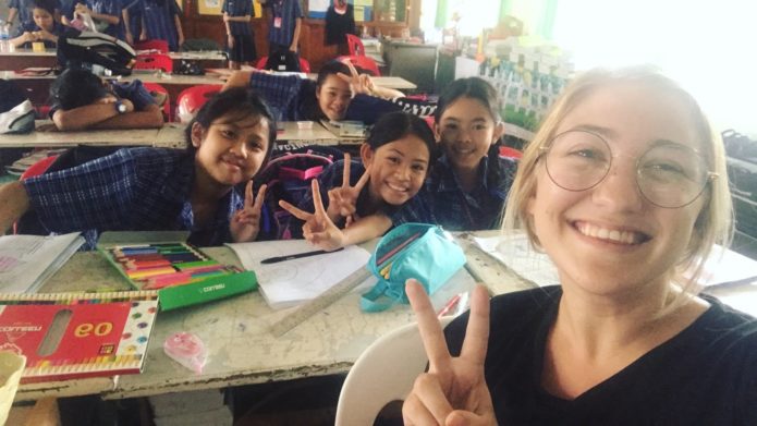 brooke mazac in her thai classroom