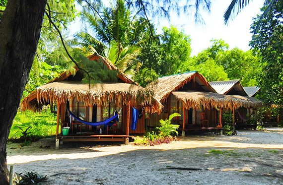Bungalows on the beach in Koh Phayam
