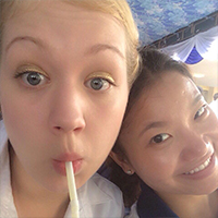Jemima preaches the Thai markets during her teaching stint in Thailand