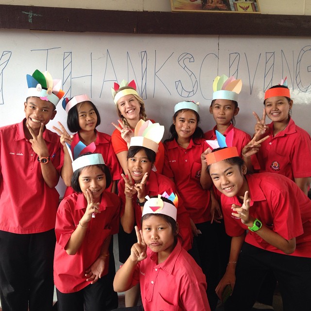 Thanksgiving class in Thailand