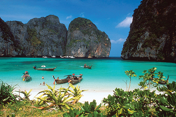 The famous Koh Phi Phi island in Thailand