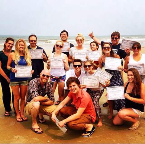 TESOL graduation on the beach in Thailand