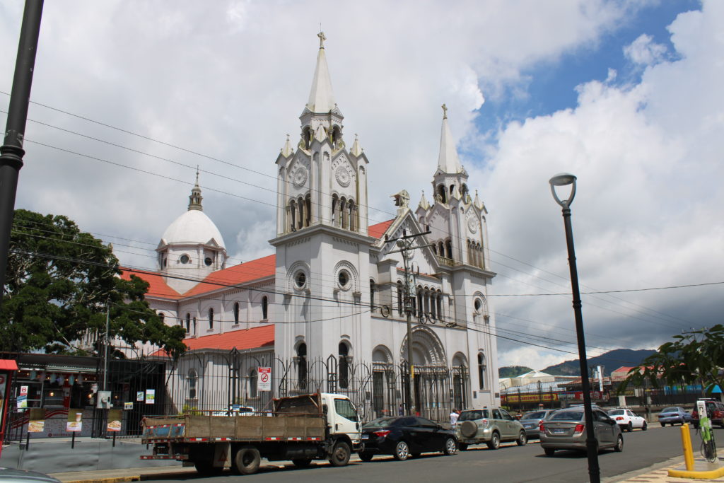cathedral against a cloudy blue sky