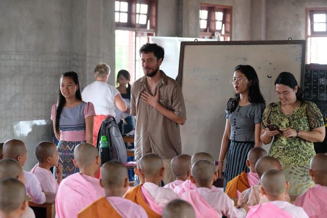 Teach local monks in Yangon as part of your practical