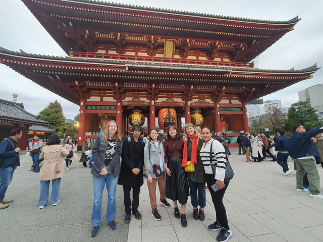 Teachers explore the ancient Sensō-ji temple during a weekend meet up