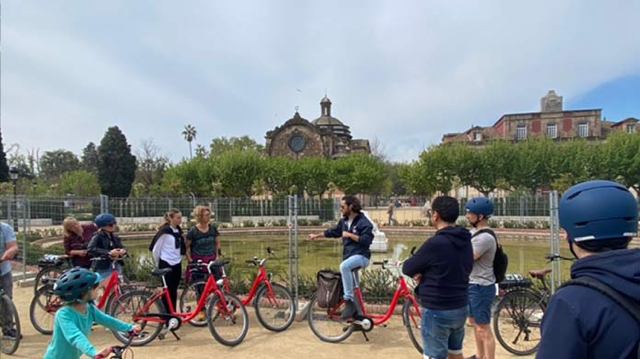 Teachers explore the architectural capital of the world by bike as part of the orientation week