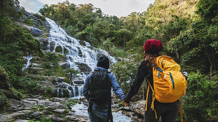 Hike to a waterfall.