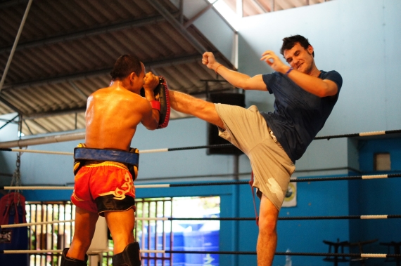 Muay Thai training is one of the excursions TESOL students go on during the cultural orientation week in Thailand