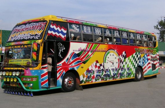 Colourful bus in Thailand