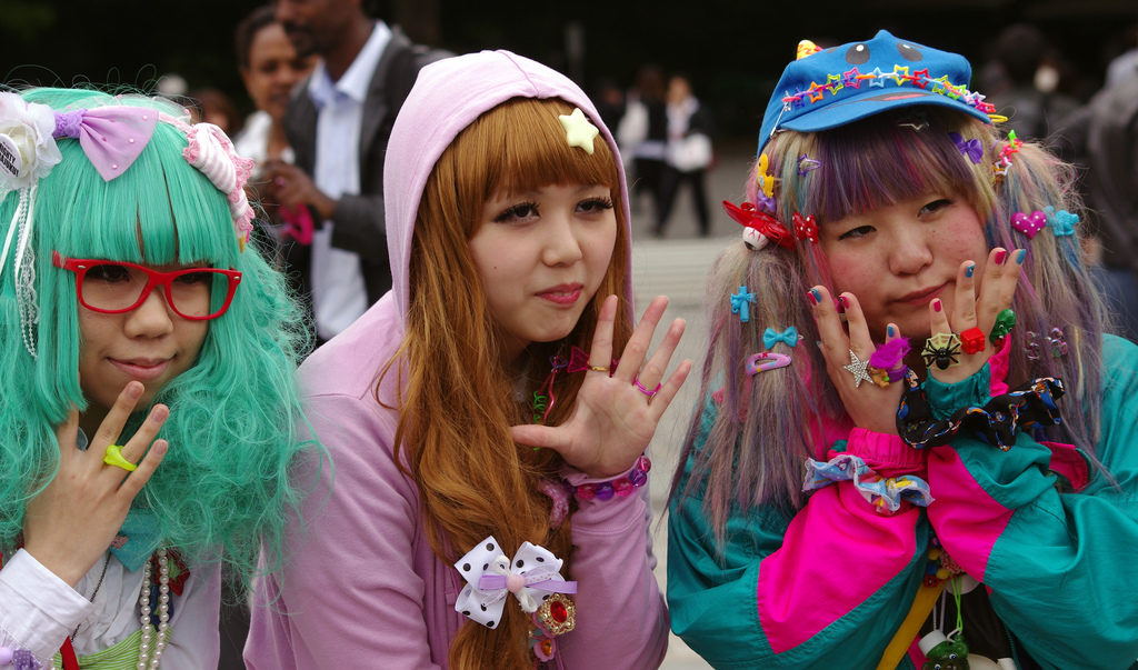 Japanese girls in Harajuku Tokyo