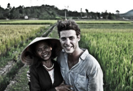 Justin in Vietnam met this friendly woman in the countryside.