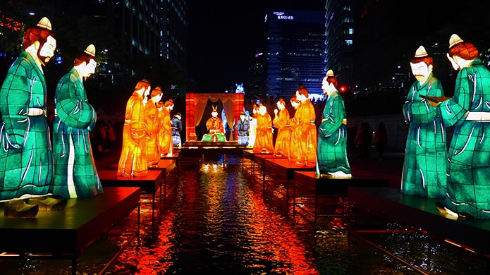 The Seoul Lantern Festival is an annual festival held every November in Seoul in South Korea when hundreds of lanterns decorate the public recreation space of Cheonggyecheon