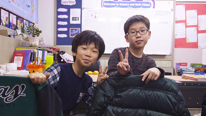 South Korea kids are generally well behaved and keen learners.