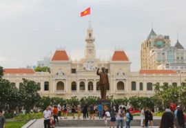 French Colonial style city hall in Ho Chi Minh City.