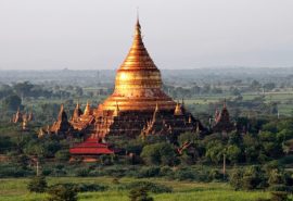 The striking Dhammayazika Pagoda , Myanmar
