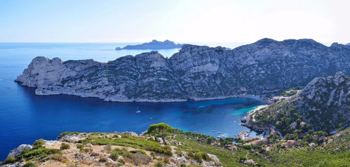 Looking over the very beautiful Calanques National Park.
