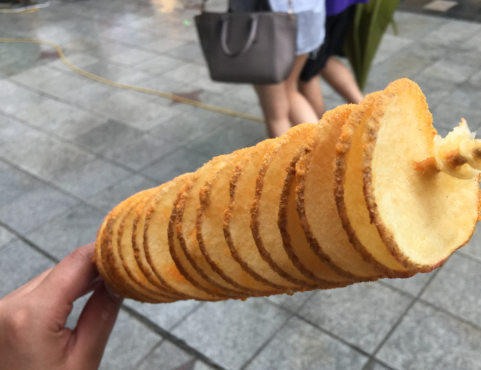 Potato Spiral in Busan Gukje Market.