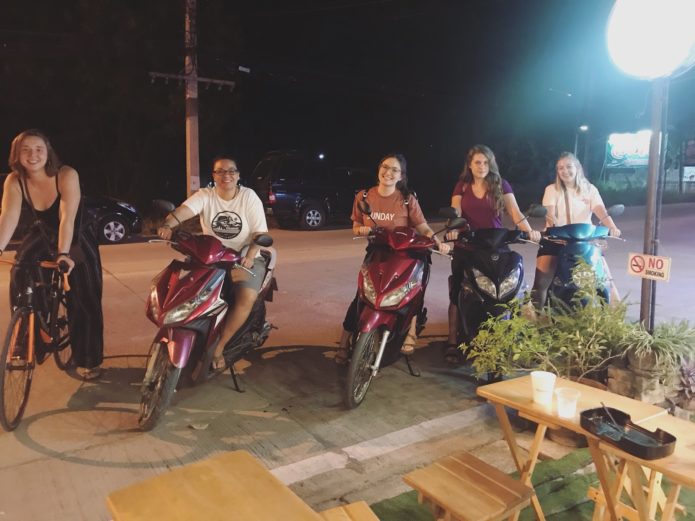 Brooke Mazac- teaching English in Thailand - motorbiking with other expats