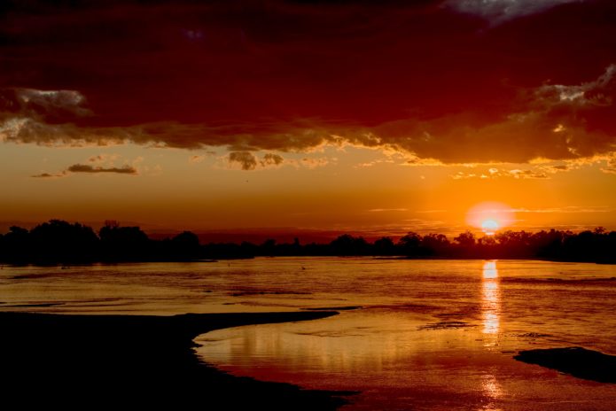 Sunset over the Luangwa River