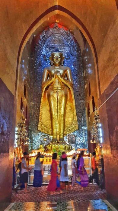 Golden North-facing Buddha in Ananda Temple