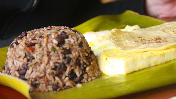 Costa Rican traditional breakfast