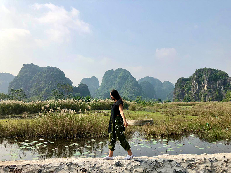 Aubrey in Ninh Binh, Vietnam