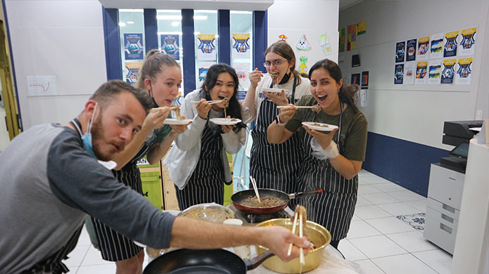 Cooking class in South Korea